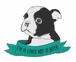 detailed puppy dog machine embroidery pattern - I Am Not A Biter for reusable tote bags