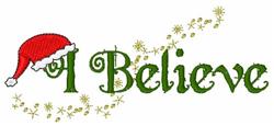 Santa Claus beginner-friendly machine embroidery - I Believe for decorative pillow covers