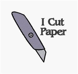 I Cut Paper - 4x4 paper beginner-friendly embroidery design for reusable tote bags