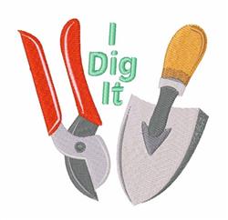 I Dig It - 4x4 dig detailed machine embroidery design for decorative wall hangings