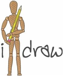 I Draw - 5x7 draw beginner-friendly machine embroidery design for Sketchbooks