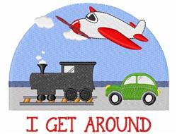 I Get Around - 5x7 around detailed machine embroidery design for Baby Blankets