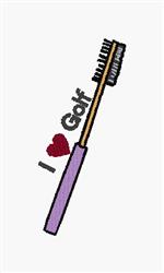 golf beginner-friendly machine embroidery - I Love Golf perfect for Golf Towels