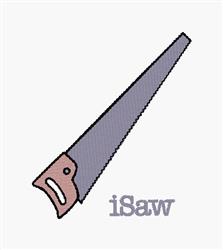 I Saw - 4x4 saw beginner-friendly machine embroidery design perfect for Tool Bags