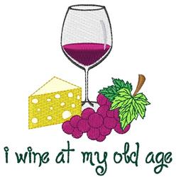 wine detailed machine digital embroidery - I Wine perfect for decorative pillow covers
