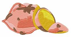 Playful ice cream cone with pink and yellow scoops, topped with chocolate swirls; perfect summer treat.