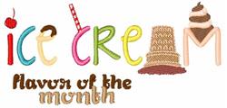 beginner-friendly cream machine embroidery pattern - Ice Cream for patchwork quilt blocks