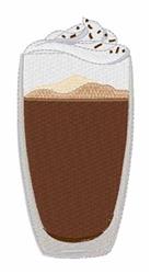 Iced coffee topped with creamy whipped cream and chocolate shavings in a tall glass, perfect for summer refreshment.