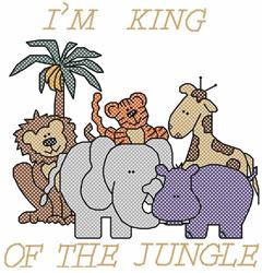 Im King - 6x10 tiger detailed machine embroidery design perfect for cute baby onesies