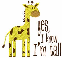 detailed tall machine embroidery pattern - Im Tall perfect for kitchen tea towels