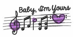 beginner-friendly heart machine embroidery pattern - Im Yours for decorative pillow covers