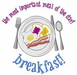 Important Meal - 5x7 meal detailed machine embroidery design for kitchen tea towels