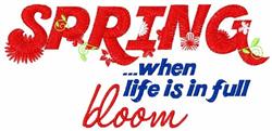 detailed spring bloom machine embroidery pattern - In Full Bloom for holiday gift bags