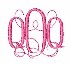 quick stitch font machine embroidery pattern - Interlocking Floss Font Q for cute baby onesies