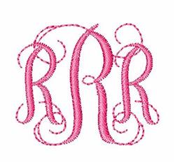 font quick stitch machine embroidery - Interlocking Floss Font R for patchwork quilt blocks
