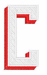 quick stitch inverse machine embroidery pattern - Inverse C for reusable tote bags