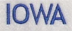 Iowa - 4x4 iowa quick stitch machine embroidery design perfect for kitchen aprons