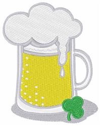 shamrock detailed machine embroidery - Irish Beer perfect for decorative pillow covers
