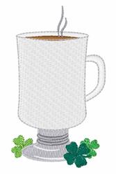 shamrock beginner-friendly machine embroidery - Irish Coffee for kitchen tea towels