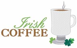detailed shamrock machine embroidery pattern - Irish Coffee perfect for kitchen aprons