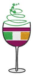Irish Wine - 4x4 shamrock beginner-friendly embroidery design for Religious Apparel