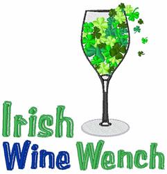 shamrock detailed machine embroidery - Irish Wine Wench for festive table runners