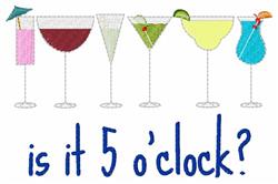 clock beginner-friendly machine embroidery - Is It 5 O Clock perfect for kitchen aprons
