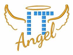 beginner-friendly angel machine embroidery pattern - IT Angel for decorative pillow covers