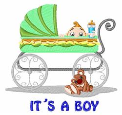 bear detailed machine digital embroidery - Its A Boy perfect for Keepsake Items