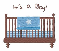 Its A Boy - 4x4 star detailed machine embroidery design perfect for Crib Blankets
