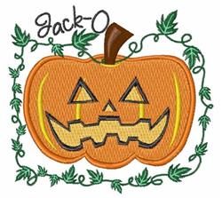 pumpkin detailed machine digital embroidery - Jack O perfect for Pumpkin Decor