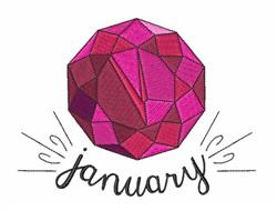detailed garnet machine embroidery pattern - January Garnet for kitchen tea towels