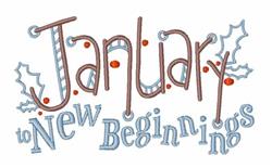 beginning beginner-friendly machine embroidery - January New Beginning for kitchen tea towels