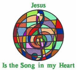 detailed heart machine embroidery pattern - Jesus perfect for decorative pillow covers