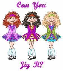 detailed jig machine digital embroidery pattern - Jig It perfect for Event Flyers