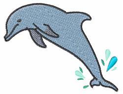 dolphin beginner-friendly machine embroidery - Jumping Dolphin for decorative pillow covers