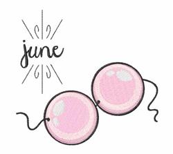 June Pearl - 4x4 pearl detailed machine embroidery design for decorative pillow covers