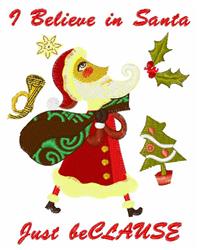 Santa Claus detailed machine embroidery - Just BeClause perfect for kitchen aprons