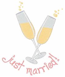 Just Married - 4x4 married beginner-friendly embroidery design for Family Reunion Shirts