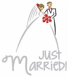 married beginner-friendly machine embroidery - Just Married for Wedding Guestbooks