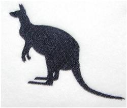 silhouette beginner-friendly machine embroidery - Kangaroo Silhouette for insulated lunch bags