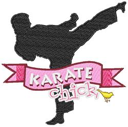 detailed chick machine embroidery pattern - Karate Chick perfect for Karate Gi