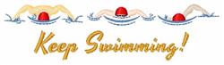 quick stitch swimming machine embroidery pattern - Keep Swimming for Motivational Gear