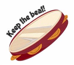 Keep The Beat! - 4x4 beat! detailed embroidery design for Musicians Gear Bags