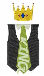 tie detailed machine digital embroidery - King Tie perfect for Costume Accessories