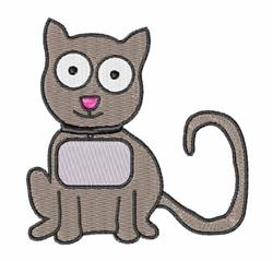detailed kitten machine embroidery pattern - Kitty Cat perfect for reusable tote bags