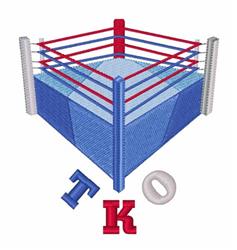 Knock Out! - 5x7 out! detailed machine embroidery design perfect for kitchen tea towels