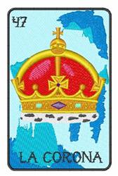 detailed corona machine embroidery pattern - La Corona for decorative pillow covers