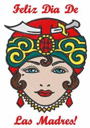 Las Madres - 5x7 madre detailed machine embroidery design for decorative wall hangings