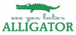 alligator beginner-friendly machine embroidery - Later Alligator for cute baby onesies